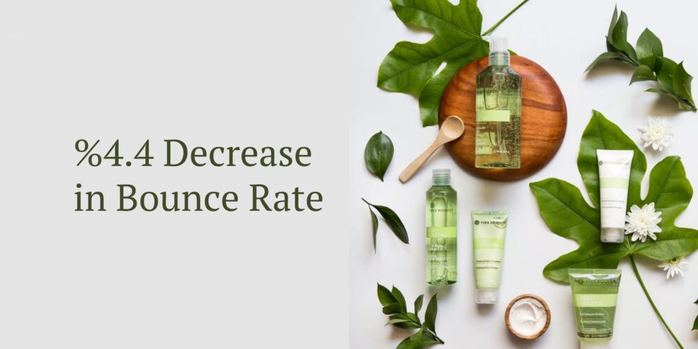 Yves Rocher guided shopping experience with 4.40% category bounce rate
