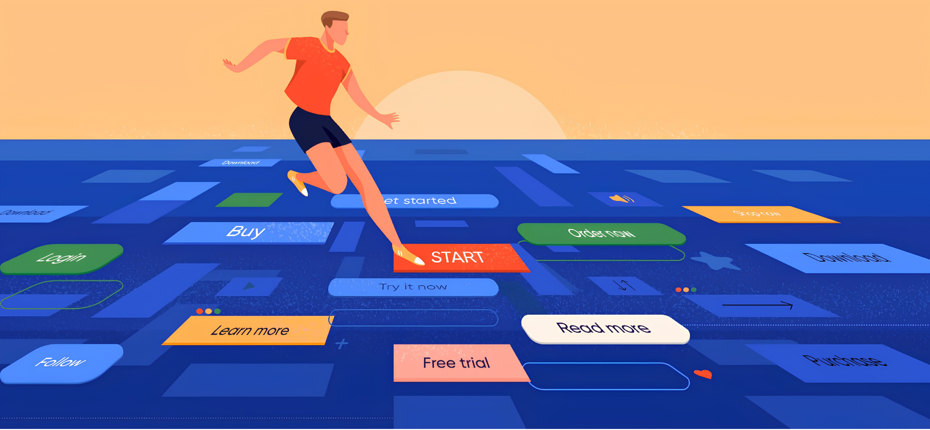 Customer navigating different e-commerce calls to action to improve conversion