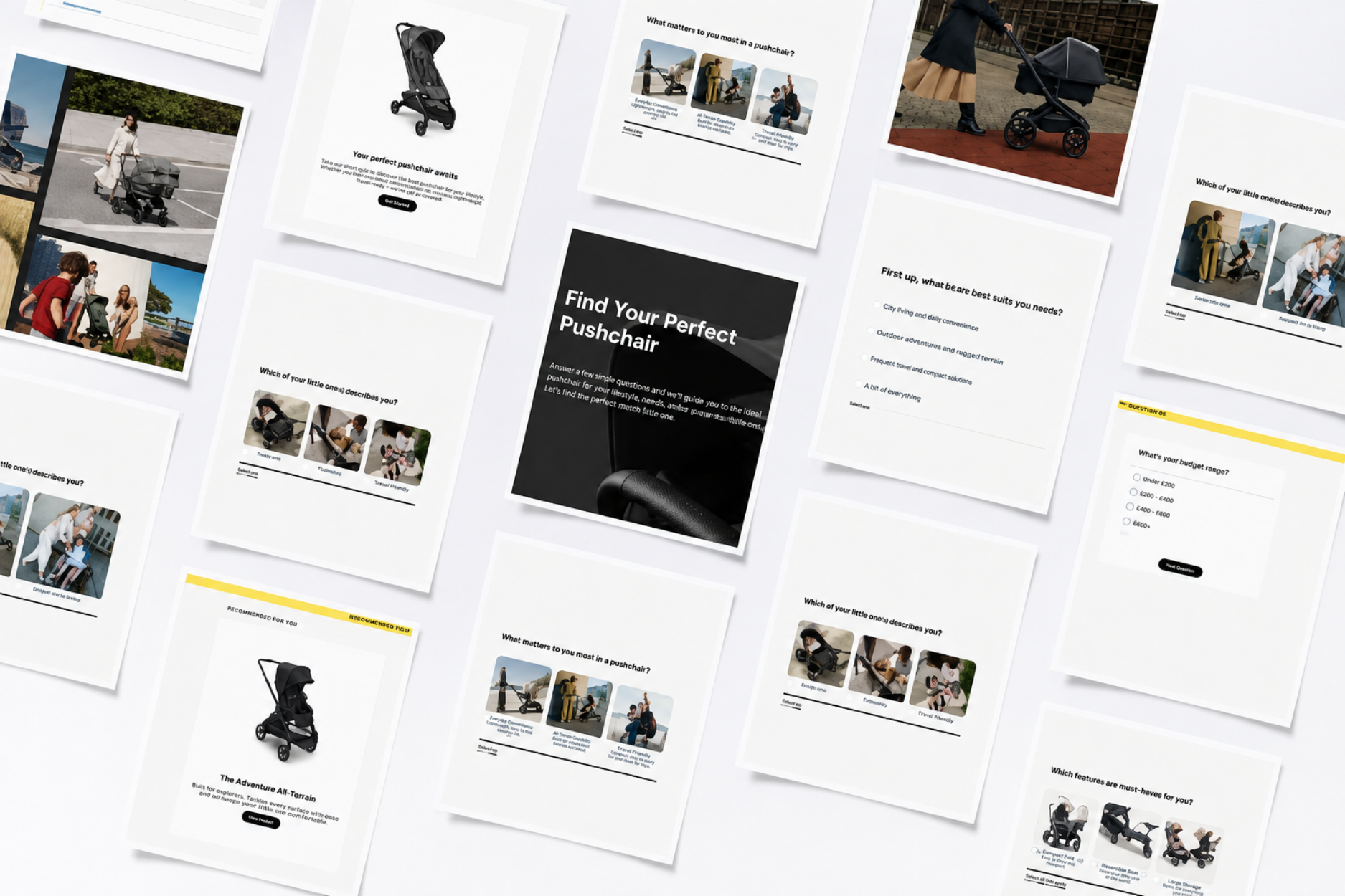 Stroller shopping assistant for personalized Bugaboo stroller recommendations